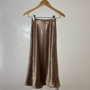 Lululemon Satin Midi Skirt - Sheer Oak - Size XXXS